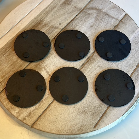 New - 6 pc Slate Nautical Coaster Set - Picture 4 of 10